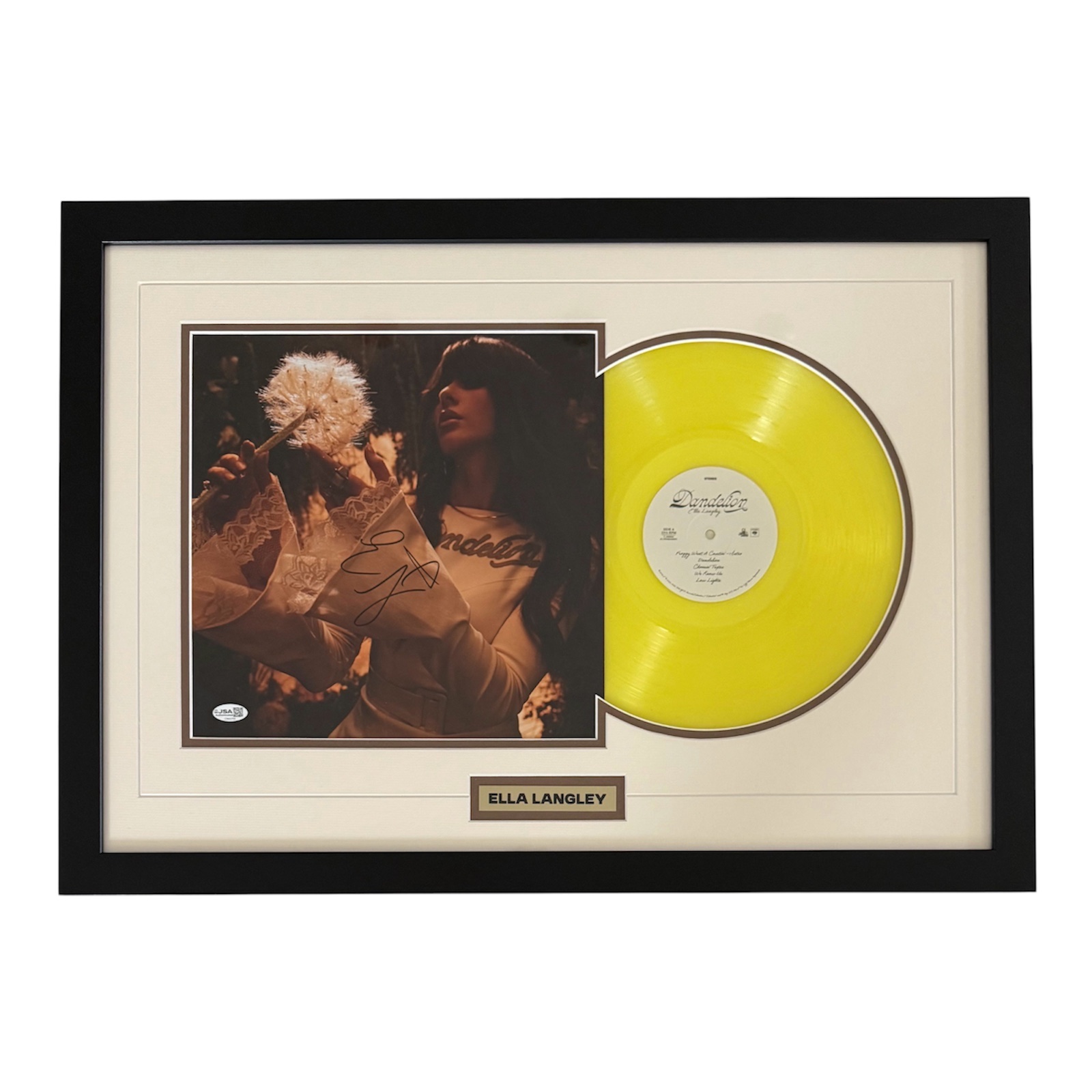 Ella Langley Autographed Dandelion Vinyl Framed JSA